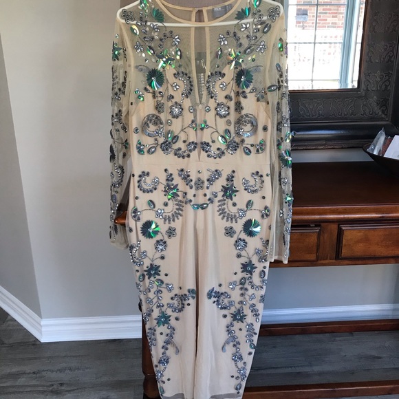 Beige dress with sequins from ASOS - Picture 2 of 2